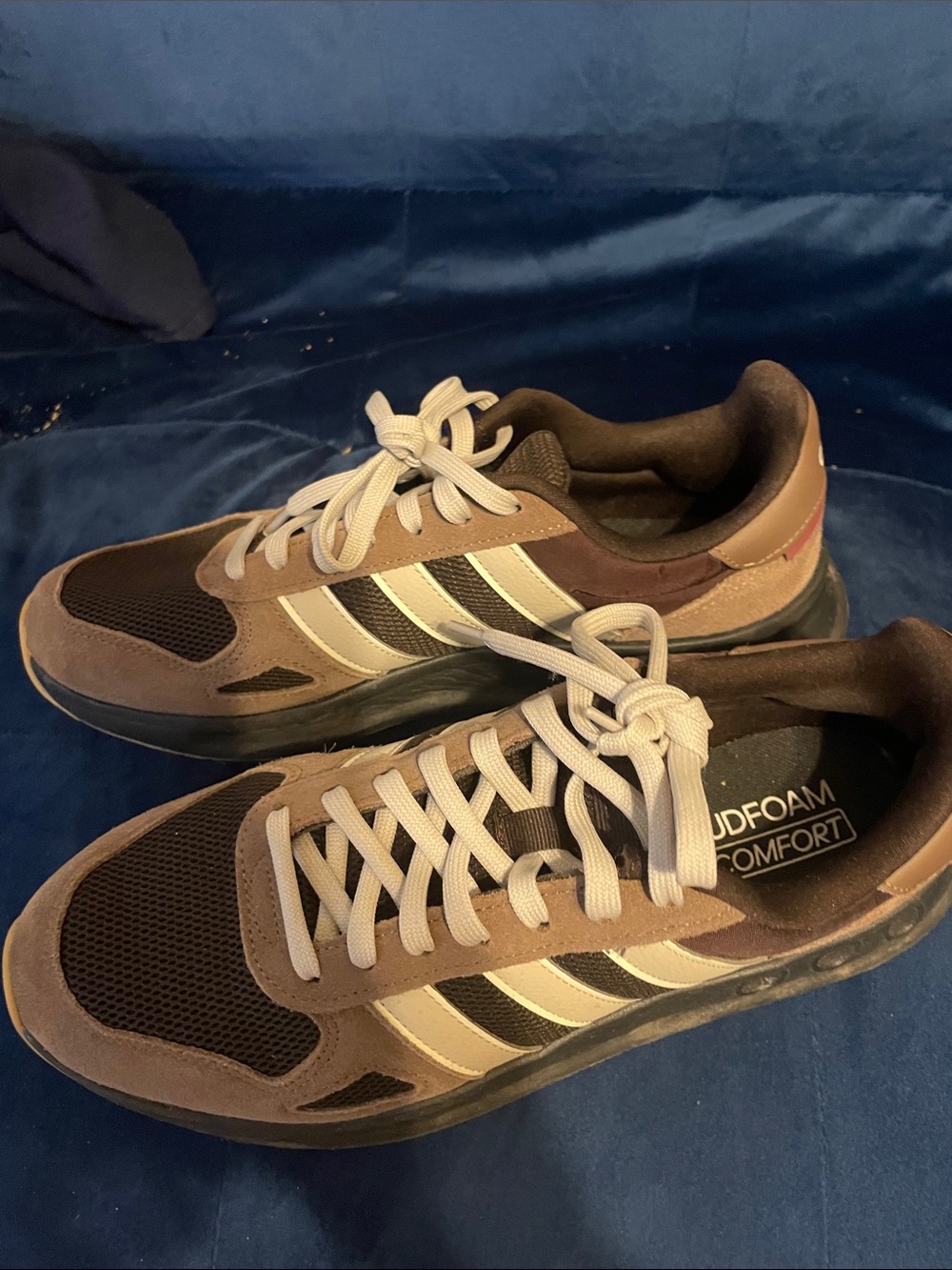 adidas Brown & Cream Athletic Sneakers for Men